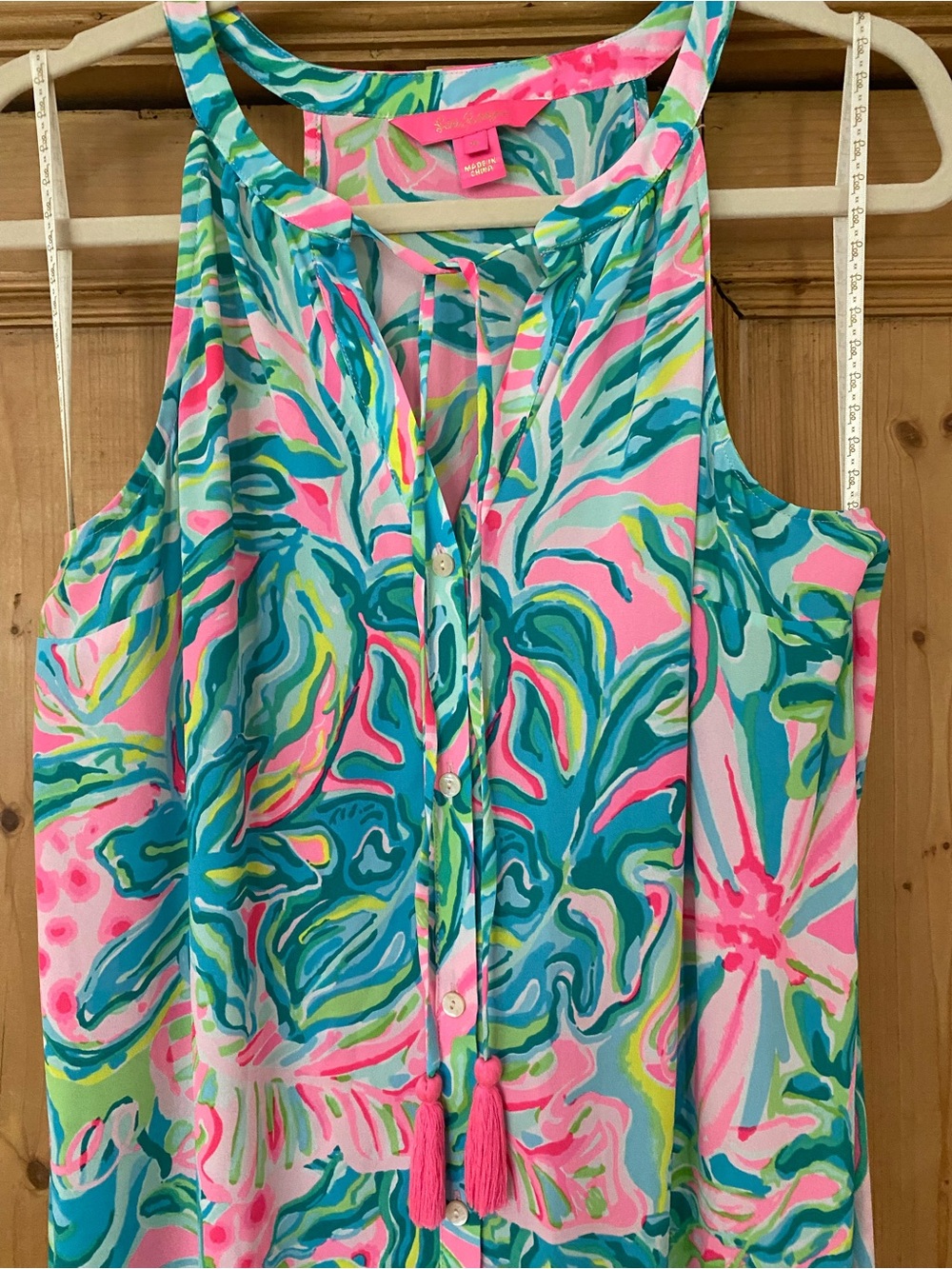 Lilly Pulitzer Multicolor Floral Halter Maxi Dress - Turquoise, Pink, Green - Picture 9 of 13
